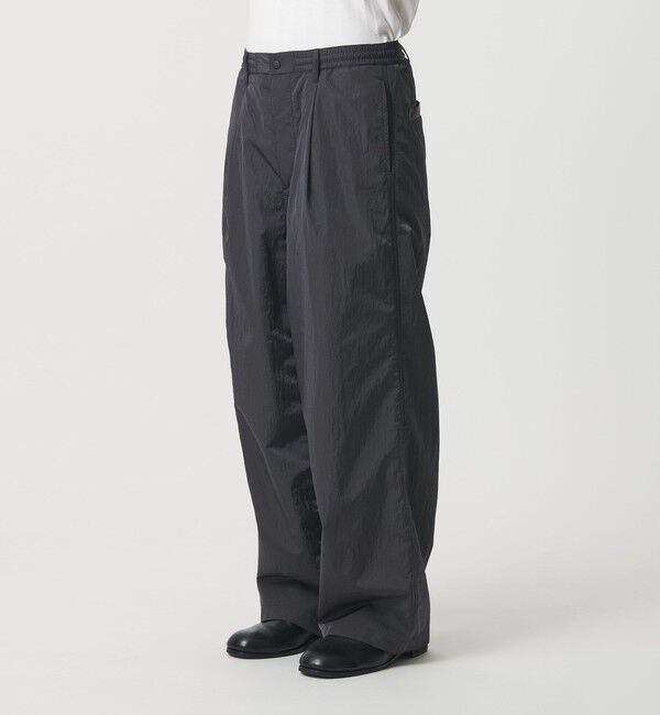 MONKEY TIME「バックブラッシュド タフタ イージー パンツ」|チノ|DK.GRAY