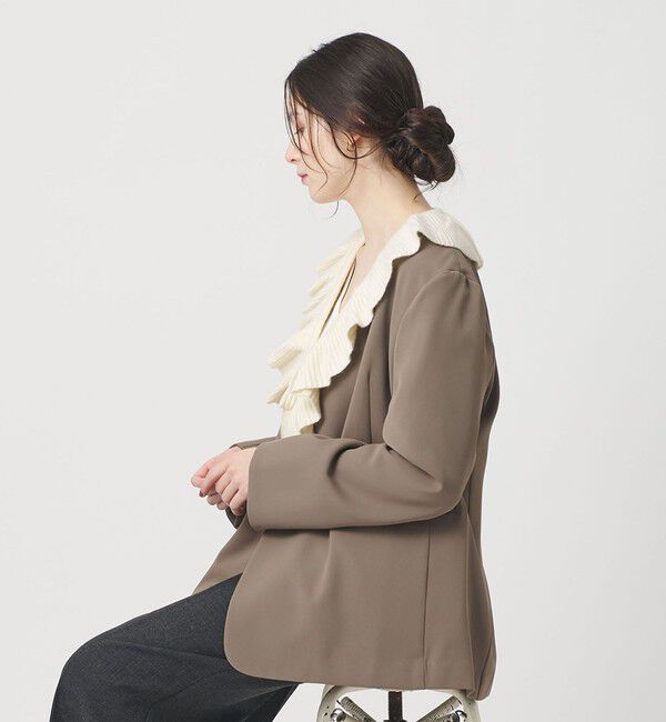 BEAUTY&YOUTH UNITED ARROWS「ウールレーヨン ラッフルフリル ニットカーディガン」|カーディガン|