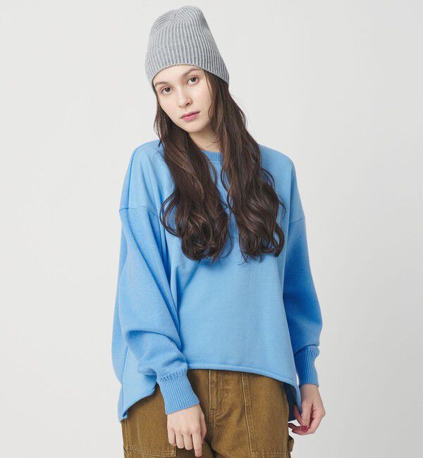 BEAUTY&YOUTH UNITED ARROWS「【WEB限定】スウェット&times;ニット コンビプルオーバー ウォッシャブル」|ニット・セーター|