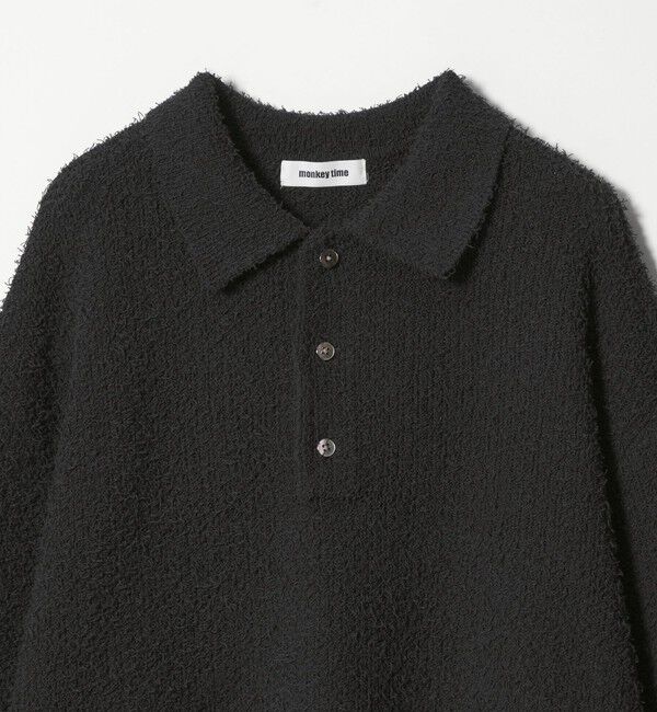 MONKEY TIME「コットン ナイロン カールヤーン ポロシャツ」|ニット・セーター|
