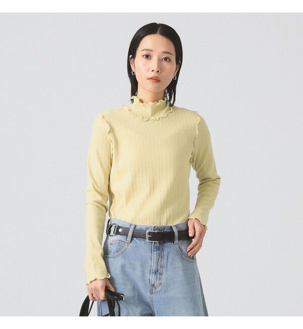 Ray BEAMS 「ランダム リブ メロー ハイネック カットソー」|Tシャツ・カットソー|YELLOW