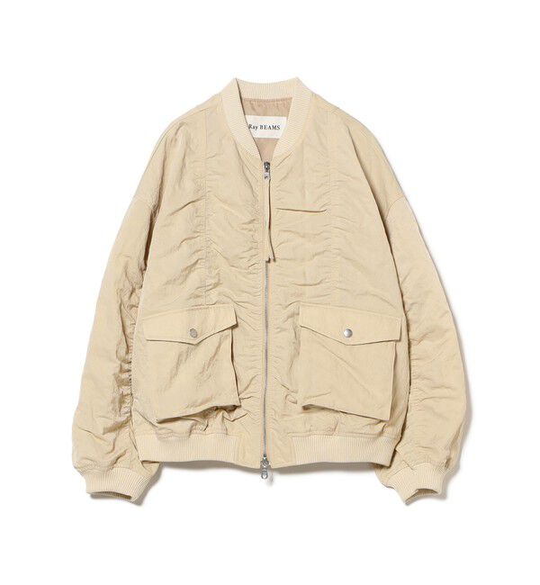 Ray BEAMS 「シャーリング MA-1 ブルゾン」|ブルゾン・スタジャン|