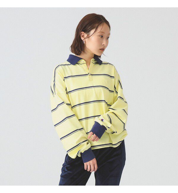 Ray BEAMS 「【別注】Champion / ボーダー ポロシャツ」|ポロシャツ|LIGHT_YELLOW
