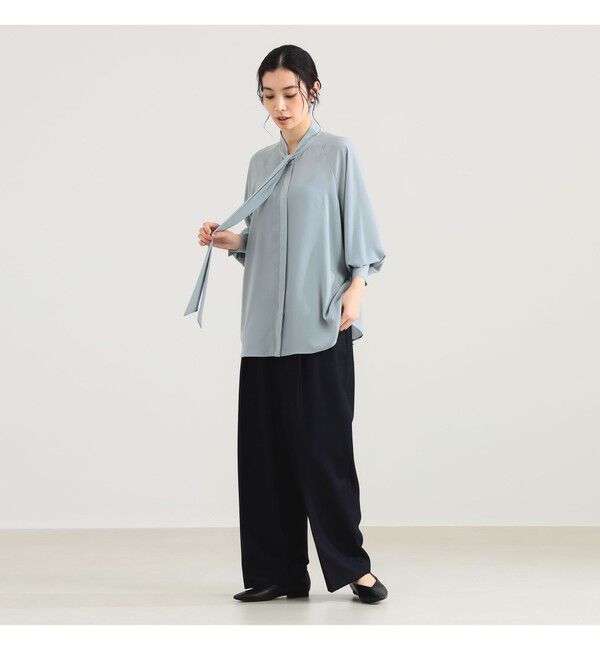 Demi-Luxe BEAMS 「AK+1 / オーバータイ ブラウス」|シャツ・ブラウス|