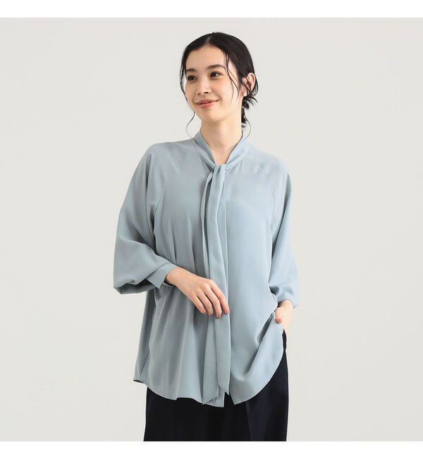 Demi-Luxe BEAMS 「AK+1 / オーバータイ ブラウス」|シャツ・ブラウス|