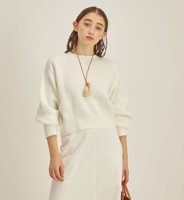 SHIPS for women「〈手洗い可能〉コットンポリ ローゲージ クルーネック プルオーバー◇」|ニット・セーター|