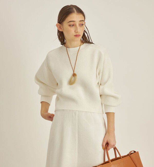 SHIPS for women「〈手洗い可能〉コットンポリ ローゲージ クルーネック プルオーバー◇」|ニット・セーター|