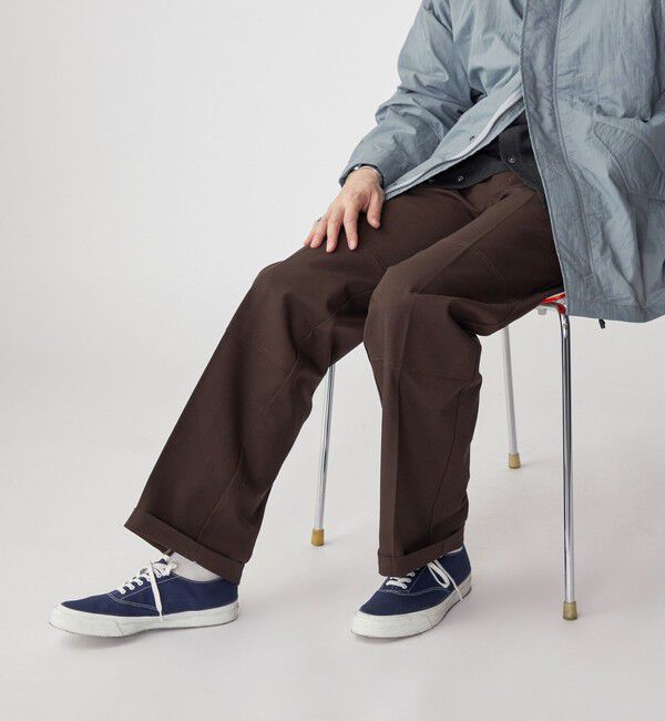 SHIPS「【SHIPS別注】Dickies: ダブルニー ホップサック パンツ」|チノ|ブラウン