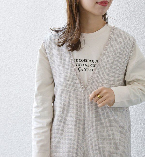 SHIPS any「SHIPS any: ツイード Aライン ジャンパースカート」|ワンピース|