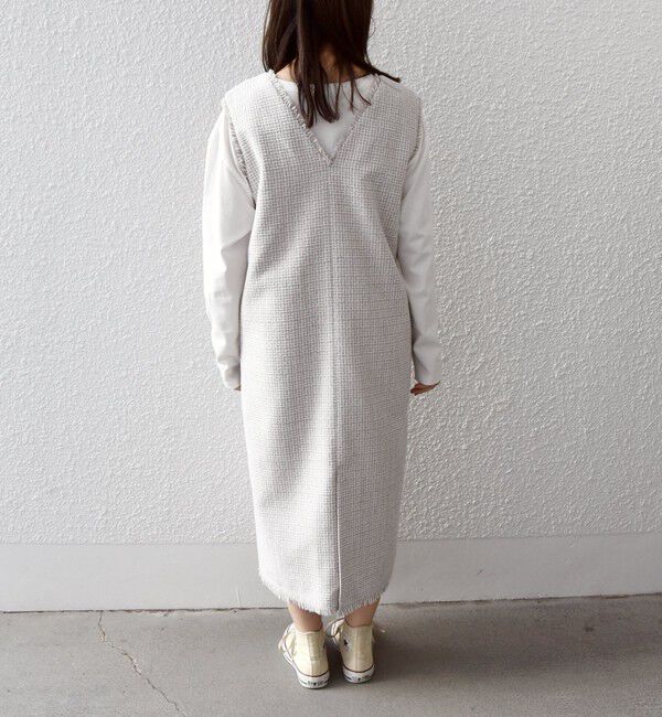 SHIPS any「SHIPS any: ツイード Aライン ジャンパースカート」|ワンピース|