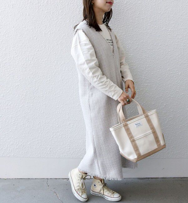 SHIPS any「SHIPS any: ツイード Aライン ジャンパースカート」|ワンピース|