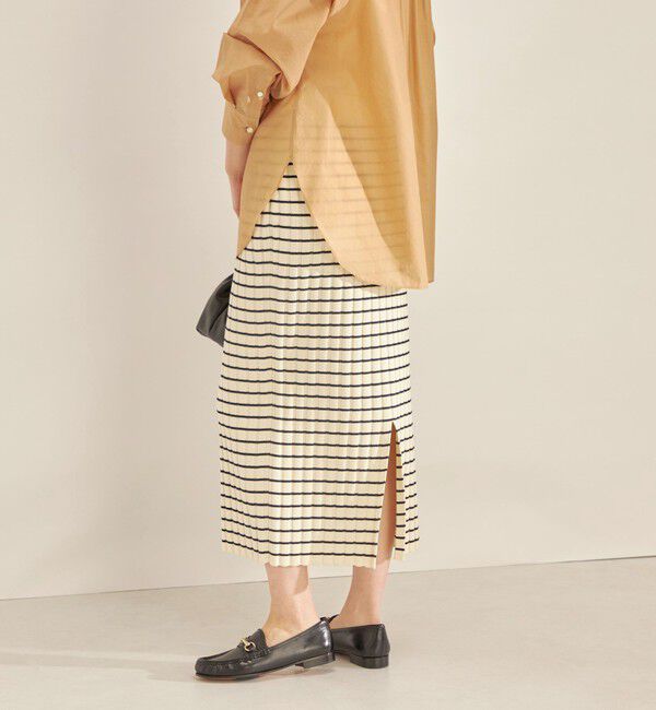 SHIPS for women「〈手洗い可能〉フェルガナ コットン ランダム リブ タイト スカート ◇」|スカート|