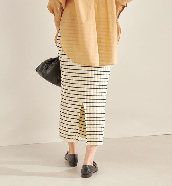 SHIPS for women「〈手洗い可能〉フェルガナ コットン ランダム リブ タイト スカート ◇」|スカート|