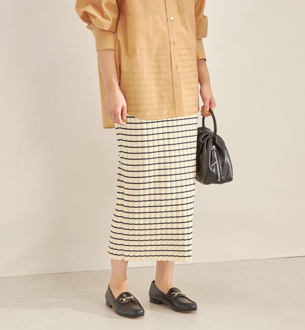 SHIPS for women「〈手洗い可能〉フェルガナ コットン ランダム リブ タイト スカート ◇」|スカート|