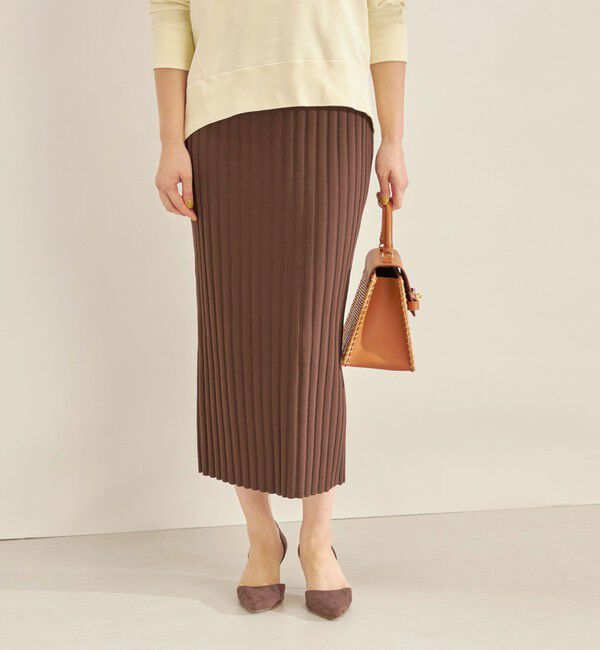 SHIPS for women「〈手洗い可能〉フェルガナ コットン ランダム リブ タイト スカート ◇」|スカート|