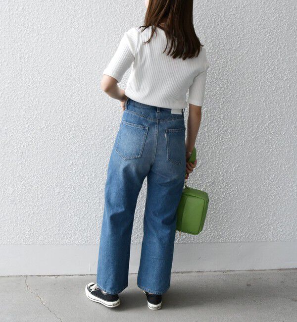 SHIPS any「SHIPS any:〈洗濯機可能〉テレコ リブ ハーフスリーブ TEE」|Tシャツ・カットソー|