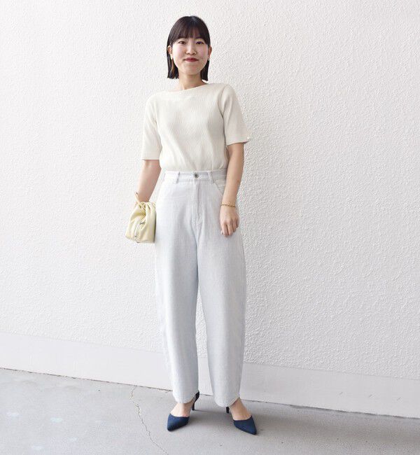 SHIPS for women「*オーガニックコットン バック クロス リブ トップス◇」|Tシャツ・カットソー|