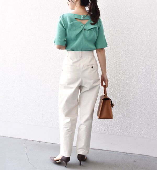 SHIPS for women「*オーガニックコットン バック クロス リブ トップス◇」|Tシャツ・カットソー|