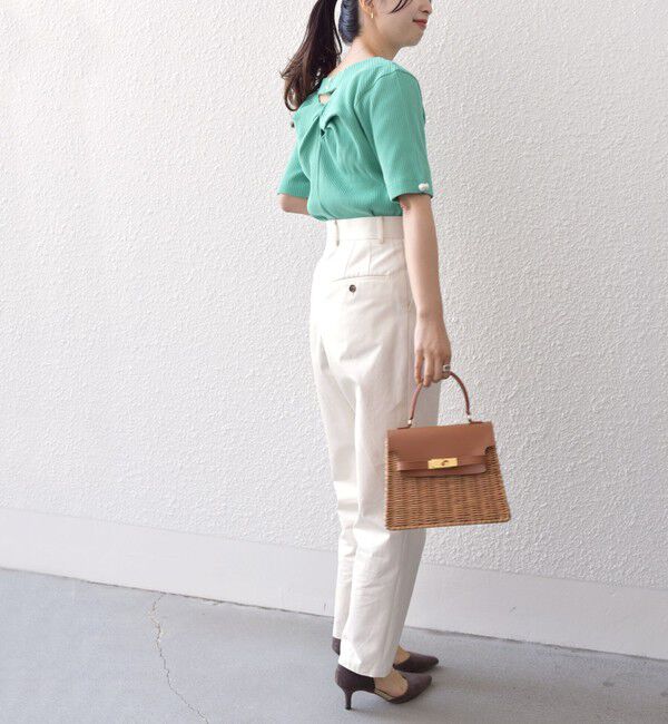 SHIPS for women「*オーガニックコットン バック クロス リブ トップス◇」|Tシャツ・カットソー|