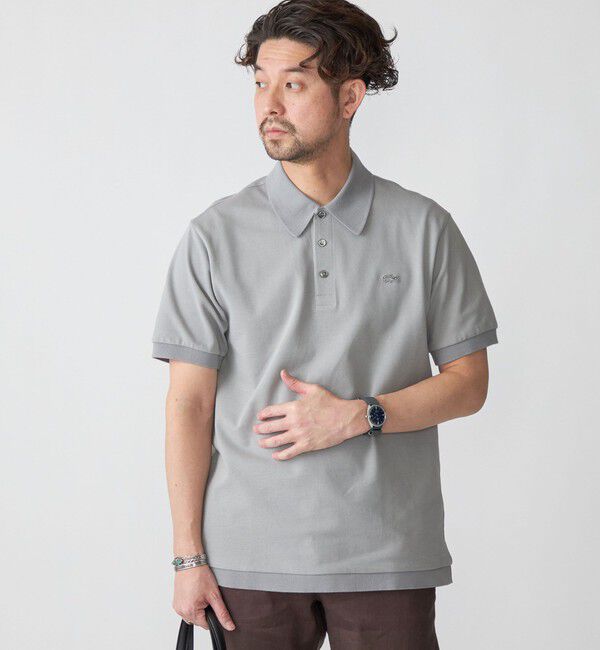 SHIPS「【SHIPS別注】LACOSTE: クラシック ニットリブ ポロシャツ」|ポロシャツ|