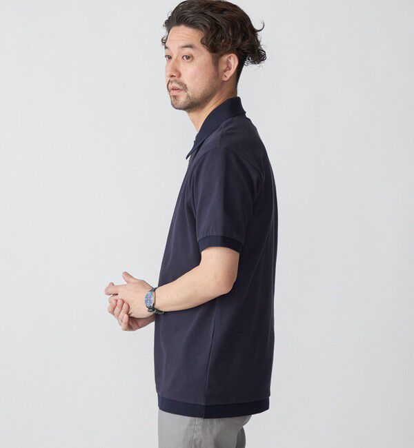 SHIPS「【SHIPS別注】LACOSTE: クラシック ニットリブ ポロシャツ」|ポロシャツ|