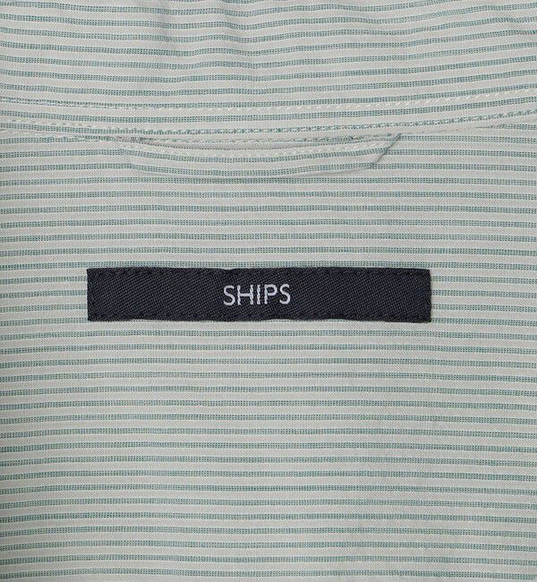 SHIPS「SHIPS: ボイル セミワイドカラー ストライプ ショートスリーブ シャツ」|シャツ・ブラウス|