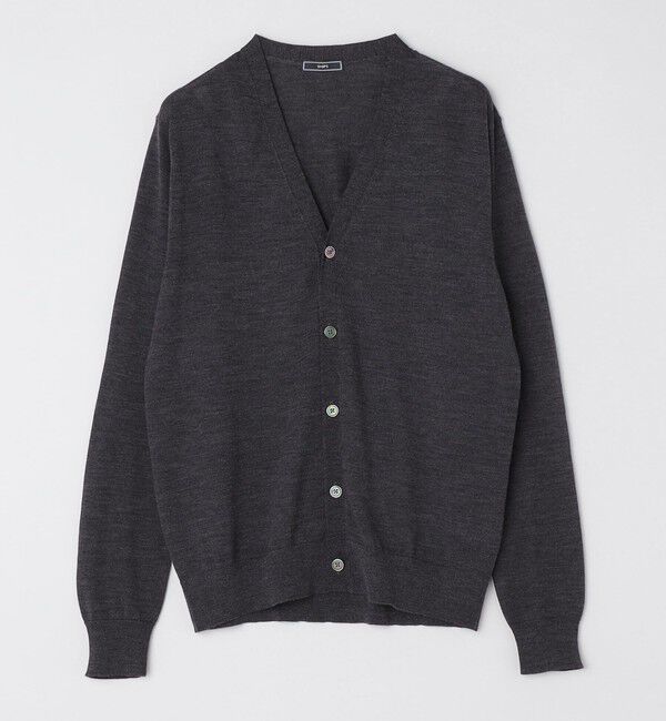 SHIPS「SHIPS: ハンドフレーム 16ゲージ Vネック カーディガン ニット」|カーディガン|