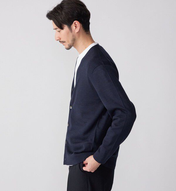 SHIPS「SHIPS: ハンドフレーム 16ゲージ Vネック カーディガン ニット」|カーディガン|