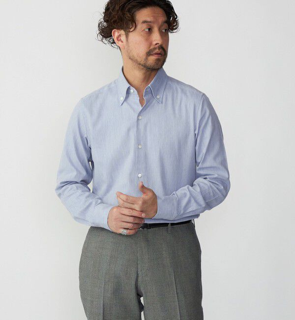 SHIPS「SHIPS: コンテンポラリー ボタンダウン ネル シャツ」|シャツ・ブラウス|スカイブルー
