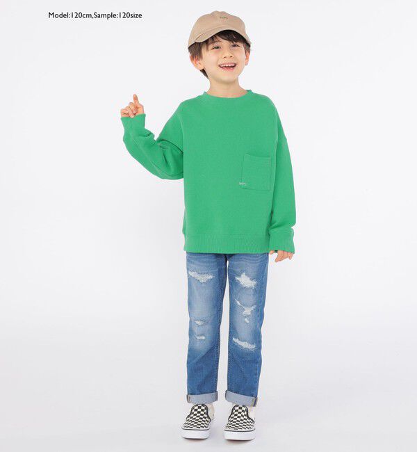 SHIPS KIDS「【WEB限定】SHIPS KIDS:100～160cm / マイクロ ロゴ スウェット」|スウェット・ジャージ|