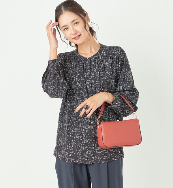 SHIPS Colors 「SHIPS Colors:〈洗濯機可能〉サテン ギャザー シャツ◇」|シャツ・ブラウス|