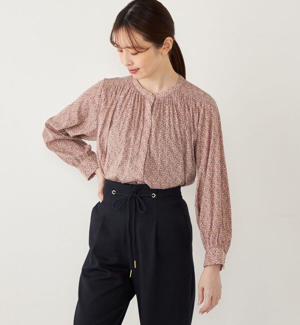 SHIPS Colors 「SHIPS Colors:〈洗濯機可能〉サテン ギャザー シャツ◇」|シャツ・ブラウス|