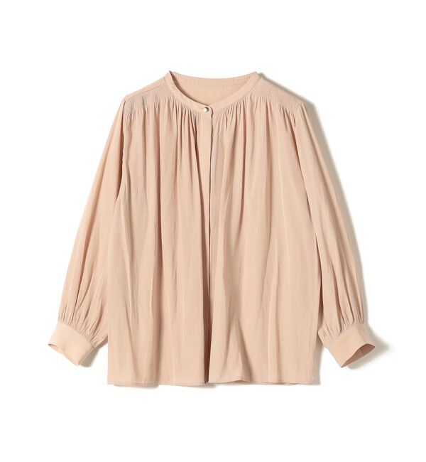 SHIPS Colors 「SHIPS Colors:〈洗濯機可能〉サテン ギャザー シャツ◇」|シャツ・ブラウス|ピンク