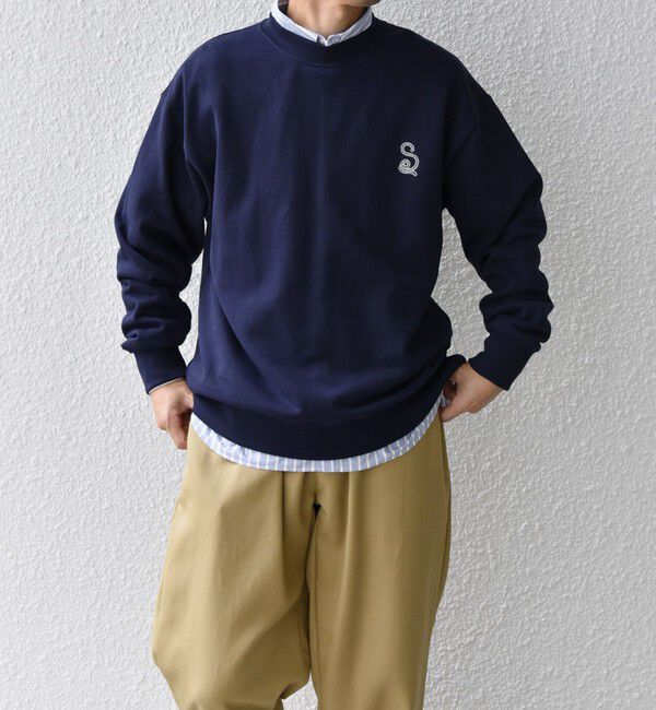 SHIPS any「【WEB限定】SHIPS any: アイビーライク ワンポイント 刺繍 ロゴ スウェット 24FW◇」|スウェット・ジャージ|
