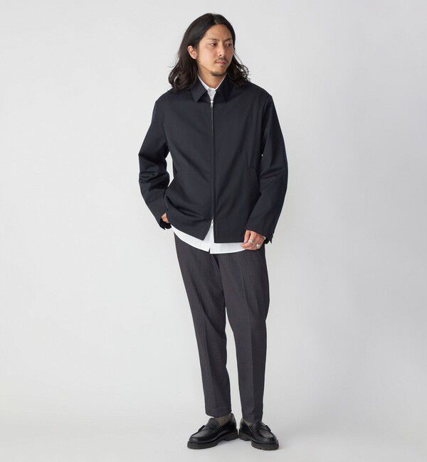 SHIPS「SHIPS: 〈セットアップ対応〉スーパー140 リラックス ジップアップ ブルゾン」|ブルゾン・スタジャン|