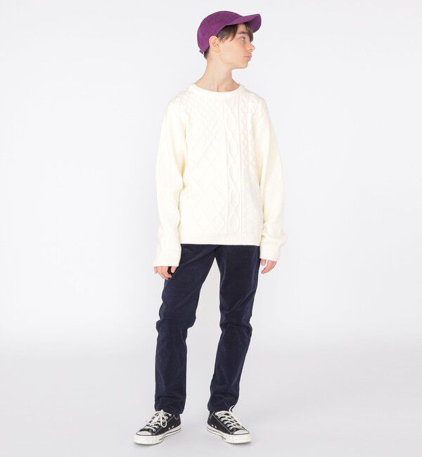 SHIPS KIDS「SHIPS KIDS:145～160cm /〈手洗い可能〉ケーブル ニット」|ニット・セーター|