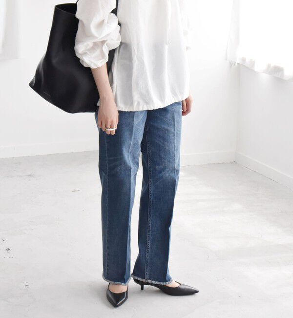 quaranciel「quaranciel:〈洗濯機可能〉ハンサム テーパード デニム パンツ 2」|デニム|