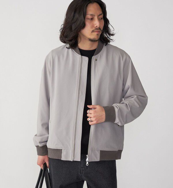 SHIPS「SHIPS: 〈遮熱・吸汗速乾〉ツイル ジップアップ ライト ブルゾン」|ブルゾン・スタジャン|