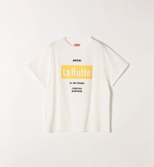 SHIPS any「La Hutte:〈洗濯機可能〉デザイン ロゴ  プリント TEE」|Tシャツ・カットソー|