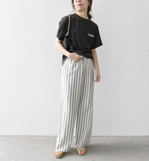 SHIPS any「La Hutte:〈洗濯機可能〉デザイン ロゴ  プリント TEE」|Tシャツ・カットソー|