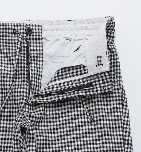 SHIPS「SHIPS: SOLOTEX(R) サフィランリネン ストライプ/チェック イージー パンツ」|チノ|