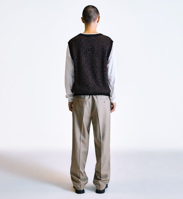 SHIPS「City Ambient Products:〈手洗い可能〉ジオメトリック ジャカード ニット ベスト」|ベスト・ジレ|