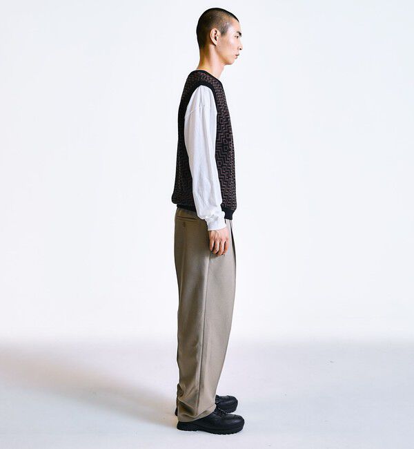 SHIPS「City Ambient Products:〈手洗い可能〉ジオメトリック ジャカード ニット ベスト」|ベスト・ジレ|