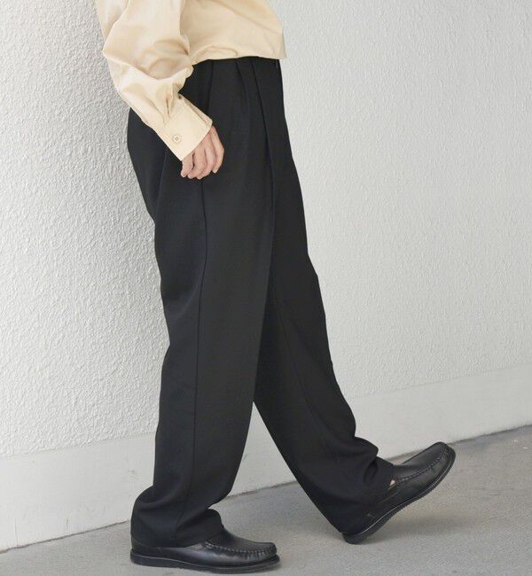 SHIPS any「SHIPS any: 〈洗濯機可能〉チェック & ソリッド 2タック セミワイド イージー パンツ◇」|チノ|