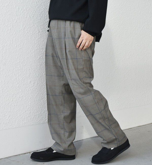 SHIPS any「SHIPS any: 〈洗濯機可能〉チェック & ソリッド 2タック セミワイド イージー パンツ◇」|チノ|