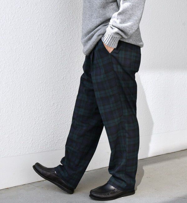 SHIPS any「SHIPS any: 〈洗濯機可能〉チェック & ソリッド 2タック セミワイド イージー パンツ◇」|チノ|