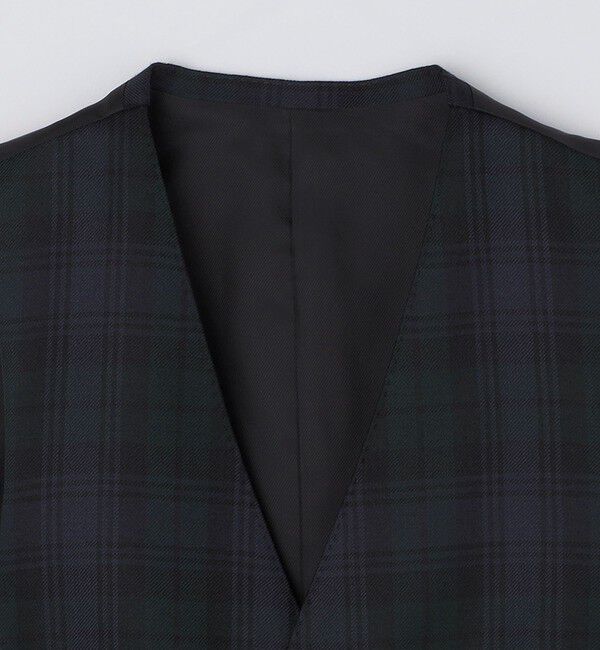 SHIPS「SHIPS: ブラックウォッチ チェック ベスト」|ベスト・ジレ|