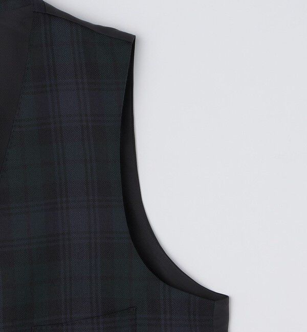 SHIPS「SHIPS: ブラックウォッチ チェック ベスト」|ベスト・ジレ|