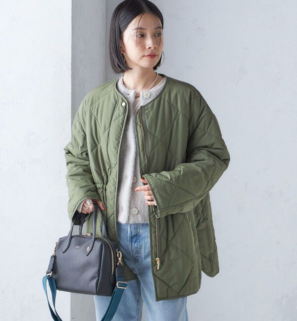 SHIPS for women「〈手洗い可能〉キルティング サイドジップ ブルゾン」|ブルゾン・スタジャン|
