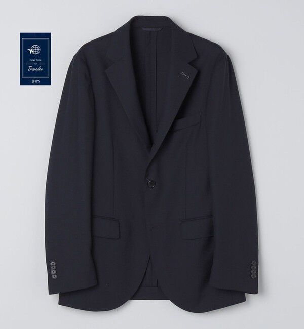 SHIPS「SHIPS:〈FUNCTION/洗濯機可能〉ウォッシャブル バーズアイ ジャケット(セットアップ対応)」|テーラードジャケット|